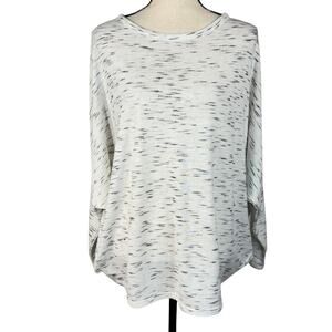 Maurice’s 24/7 Medium Sweater Top Long Dolman Sleeves Round Neck Marled Soft New